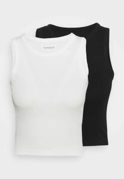 Even&Odd Damen 2 PACK - Top - Black/white -Even&Odd Verkäufe 49e33aca69f94d5e874b246a73a70147