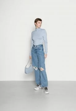 Even&Odd Damen BASIC TURTLE NECK JUMPER - Strickpullover - Light Blue -Even&Odd Verkäufe 536be84d54124aa5b3408a508aaa3d89