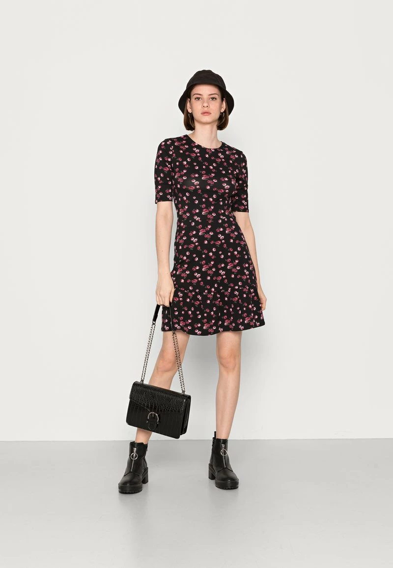 Even&Odd Damen Jerseykleid - Black/multi Coloured 4 Even&Odd Damen Jerseykleid - Black/multi Coloured – Bild 2