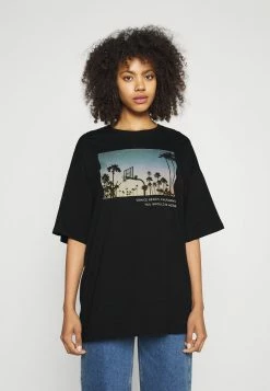 Even&Odd Damen T-Shirt Print - Black