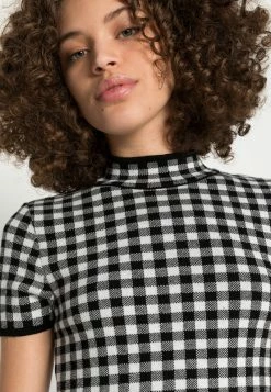 Even&Odd Damen Strickkleid - Black/white -Even&Odd Verkäufe 5c6d782aeaa54b49953caf4e4c558bfb