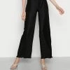 Even&Odd Damen Plisse Scallop Hem Trouser - Stoffhose - Black -Even&Odd Verkäufe 5f1acd8bae674814b00a386ac6921719