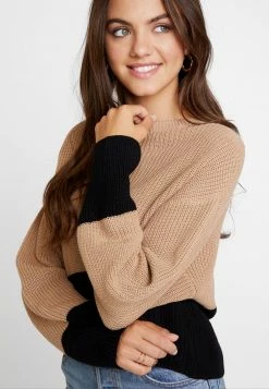 Even&Odd Damen Strickpullover - Sand/black -Even&Odd Verkäufe 62c1ccfe6ddc453180a014c63a2cb120