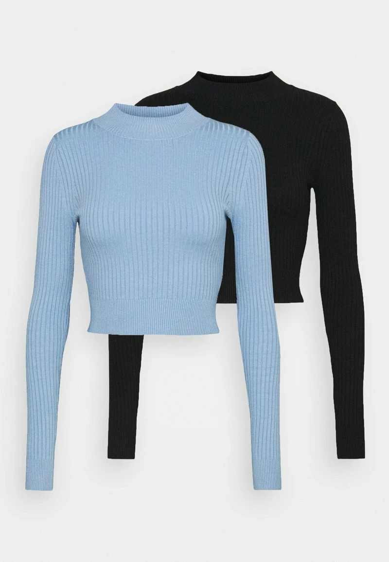 Even&Odd Damen 2 PACK - Strickpullover - Black/light Blue 8 Even&Odd Damen 2 PACK - Strickpullover - Black/light Blue – Bild 6