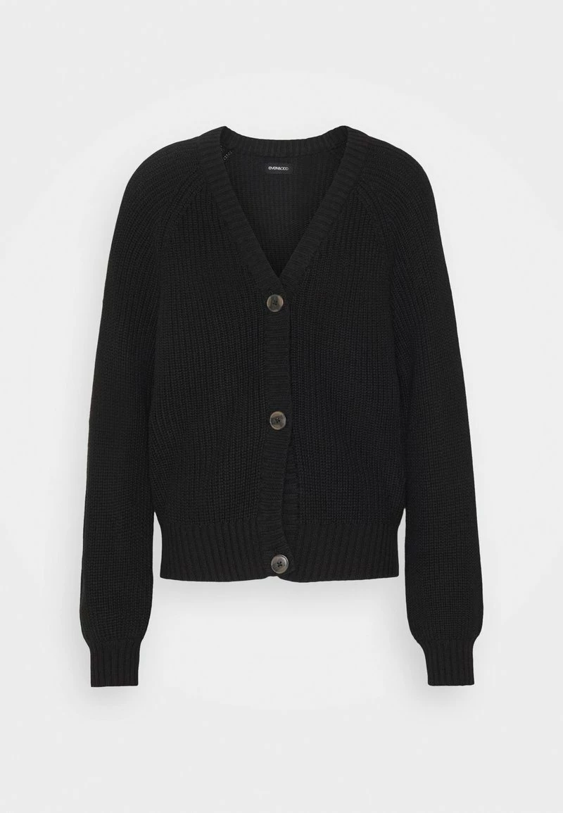 Even&Odd Damen BUTTON THROUGH CARDIGAN - Strickjacke - Black 8 Even&Odd Damen BUTTON THROUGH CARDIGAN - Strickjacke - Black – Bild 6