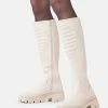 Even&Odd Damen Plateaustiefel - Off-white