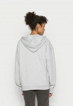 Even&Odd Damen EMBROIDERED OVERSIZED HOODED ZIP JACKET - Sweatjacke - Mottled Light Grey -Even&Odd Verkäufe 683c23cacf354987937c848a8e83b9d0