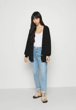 Even&Odd Damen MID LENGTH BUTTON DOWN - Strickjacke - Black -Even&Odd Verkäufe 68538338321b41568dc56bde138a4e1c