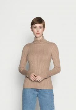 Even&Odd Damen BASIC TURTLE NECK - Strickpullover - Camel