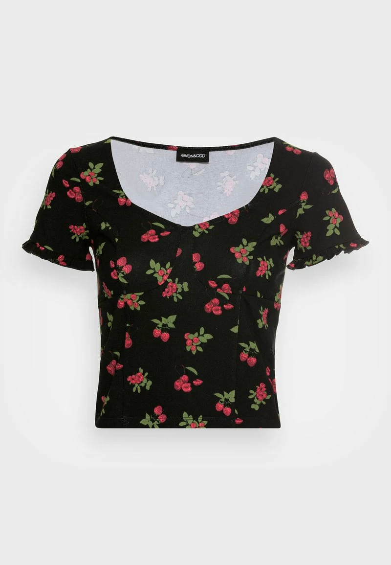 Even&Odd Damen T-Shirt Print - Black 6 Even&Odd Damen T-Shirt Print - Black – Bild 4