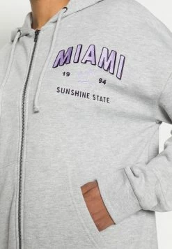 Even&Odd Damen EMBROIDERED OVERSIZED HOODED ZIP JACKET - Sweatjacke - Mottled Light Grey -Even&Odd Verkäufe 69cd8cdb0fa74efbb692d1ec0ee114c0