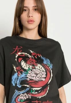 Even&Odd Damen T-Shirt Print - Anthracite -Even&Odd Verkäufe 6a0b9a03f20a4c8da4104fa9b0f327e9