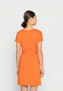 Even&Odd BASIC Short Sleeves Mini Belted Dress - Jerseykleid - Orange | Damen -Even&Odd Verkäufe 6e97c5463e474be3b57e315f11419cc4
