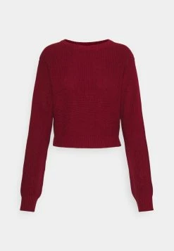 Even&Odd Damen HIGH CROPPED SIDE SLIT - Strickpullover - Red -Even&Odd Verkäufe 71248f290b91411a9252e4a03355280d