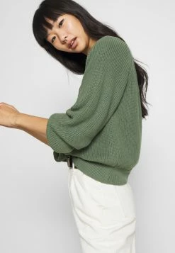 Even&Odd Damen VOLUME SLEEVE JUMPER - Strickpullover - Laurel Wreath -Even&Odd Verkäufe 732d665be8ca4f0e8ca1b4ae0cbca603