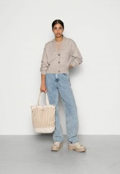 Even&Odd Damen BASIC BLEND BUTTON CROP - Strickjacke - Taupe 8 Even&Odd Damen BASIC BLEND BUTTON CROP - Strickjacke - Taupe -Even&Odd Verkäufe 75055d1cf59d4de99848369b91da6f16