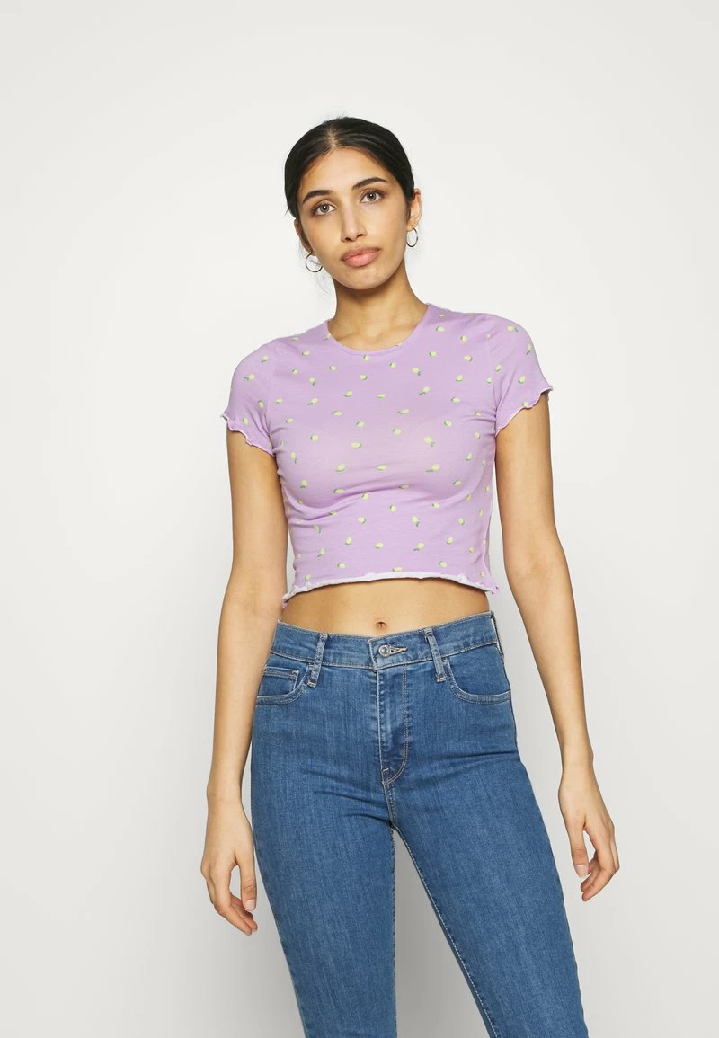 Even&Odd Damen T-Shirt Print - Lilac 3 Even&Odd Damen T-Shirt Print - Lilac