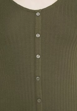 Even&Odd Ribbed Button Through Mini Dress - Strickkleid - Green | Damen -Even&Odd Verkäufe 7615731d40f24e5b8b54daaa1a5ed179