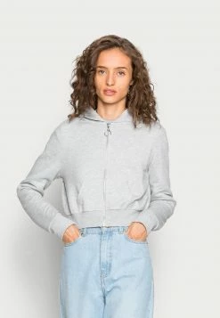 Even&Odd Damen Sweatjacke - Mottled Light Grey
