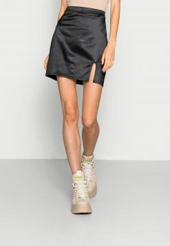 Even&Odd Damen BODYCON SKIRT WITH SLIT - Minirock - Black