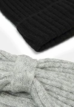 Even&Odd Damen SET - Mütze - Black/grey -Even&Odd Verkäufe 786d37965c9a4306860f5d050b7192fa