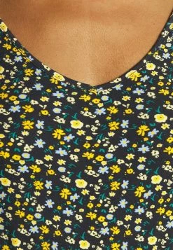 Even&Odd Jumpsuit - Black/yellow | Damen -Even&Odd Verkäufe 791ee8ae6a494ed994ca93b25bcb5c66