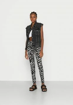 Even&Odd Damen Leggings - Hosen - Black/white -Even&Odd Verkäufe 7b79c5732ab9490e8d92b29eb5d300d9