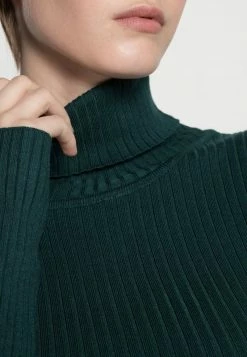 Even&Odd Damen BASIC TURTLE NECK - Strickpullover - Dark Green -Even&Odd Verkäufe 7c5b046f10fc49afbf89a65279c76f6b