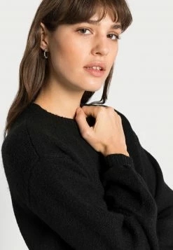 Even&Odd Damen BALLOON SLEEVE JUMPER - Strickpullover - Black -Even&Odd Verkäufe 7d88ffb106ac4ba28e8501a4de9ad34f