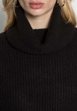 Even&Odd Damen CROPPED LOOSE TURTLENECK - Strickpullover - Black -Even&Odd Verkäufe 7e94c1c7b0e943c88816a2360b3c0e2c