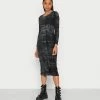 Even&Odd Damen DRESS - Freizeitkleid - Black / Grey / White -Even&Odd Verkäufe 8166dfc9403d4a0f8f3dc65ff2cc2d17