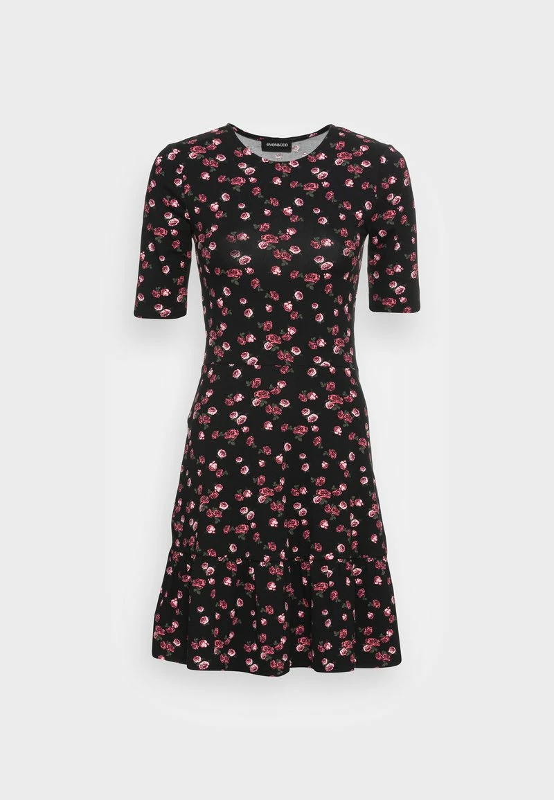 Even&Odd Damen Jerseykleid - Black/multi Coloured 6 Even&Odd Damen Jerseykleid - Black/multi Coloured – Bild 4