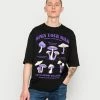 Even&Odd OPEN YOU MIND MUSHROOMS TEE UNISEX - T-Shirt Print - Black -Even&Odd Verkäufe 835cc7fff6ef4331915352dd4126285d