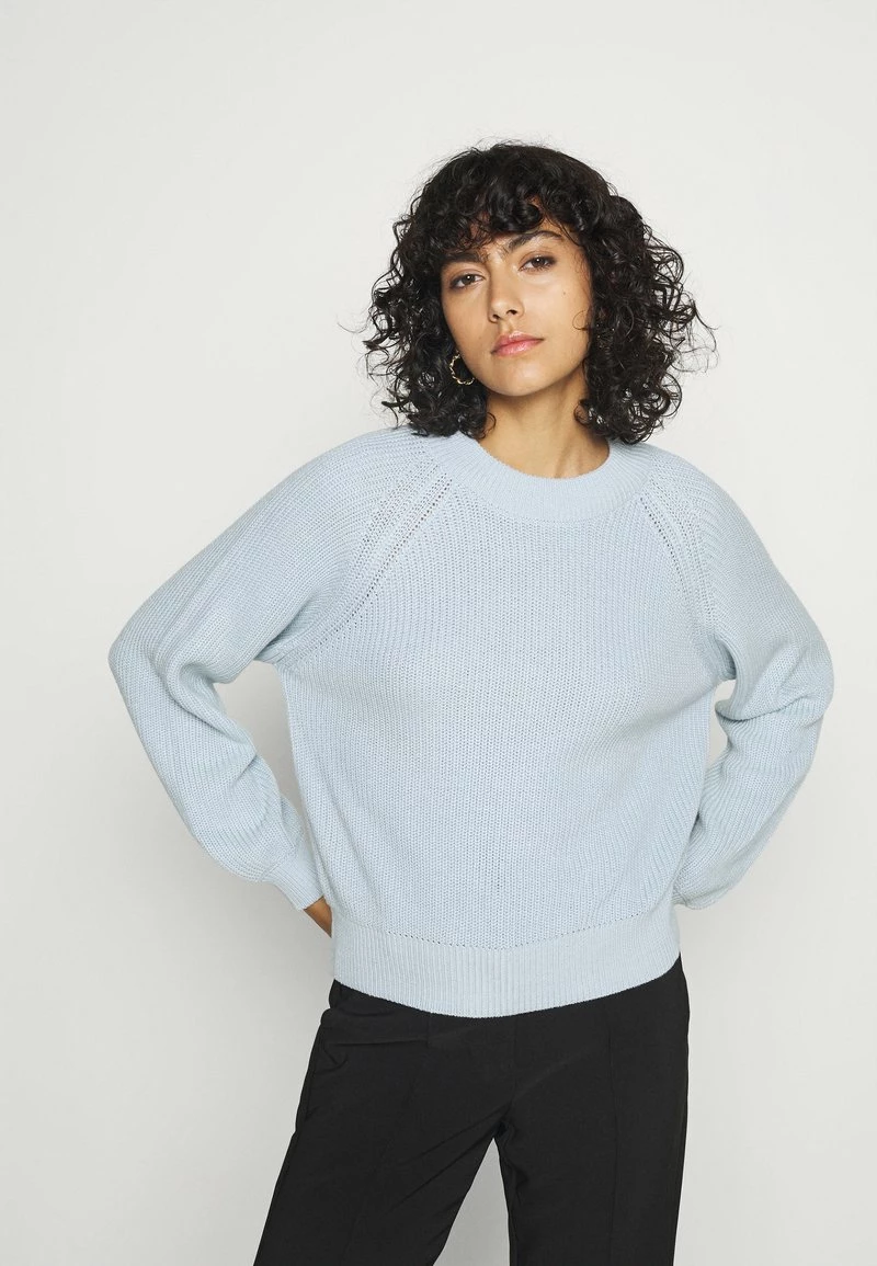 Even&Odd Damen VOLUME SLEEVE JUMPER - Strickpullover - Light Blue 3 Even&Odd Damen VOLUME SLEEVE JUMPER - Strickpullover - Light Blue