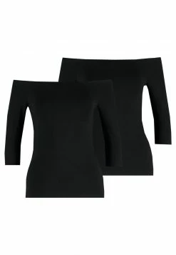 Even&Odd Damen 2 PACK - Langarmshirt - Black