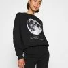 Even&Odd Damen Printed Oversized Sweatshirt - Sweatshirt - Black