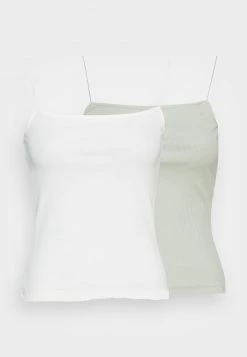 Even&Odd Damen 2 PACK - Top - White/green -Even&Odd Verkäufe 8e61247c0fd2408aab88e08c0054c3a1