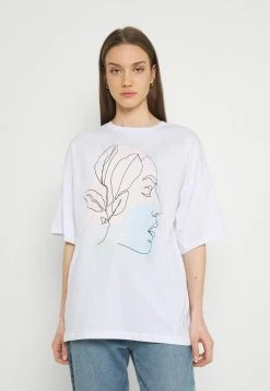 Even&Odd Damen T-Shirt Print - White
