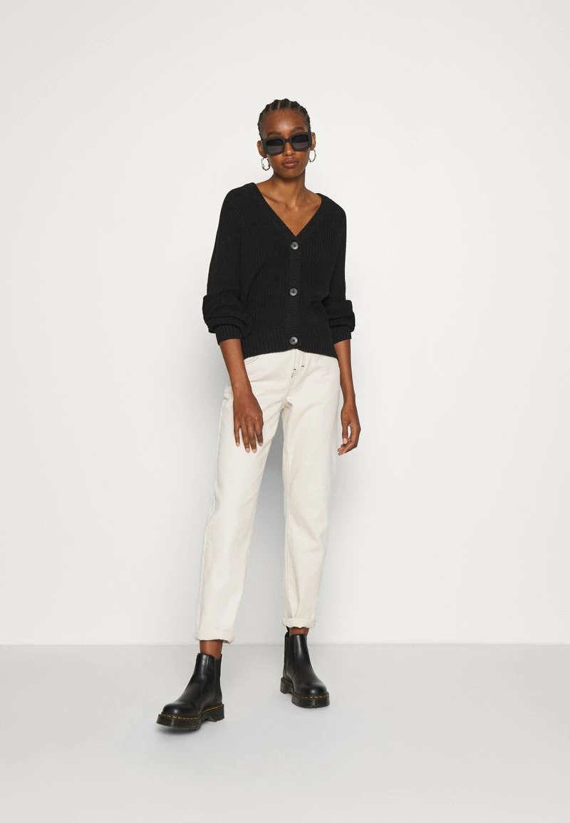 Even&Odd Damen BUTTON THROUGH CARDIGAN - Strickjacke - Black 4 Even&Odd Damen BUTTON THROUGH CARDIGAN - Strickjacke - Black – Bild 2