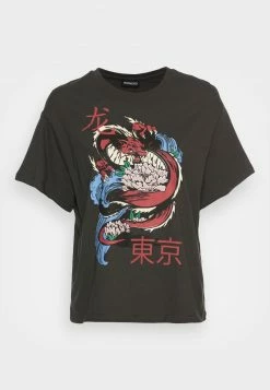 Even&Odd Damen T-Shirt Print - Anthracite -Even&Odd Verkäufe 93ccd1f1e8264563bc3d1dae0eee9a5d