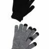 Even&Odd Damen 2 PACK - Fingerhandschuh - Black/grey