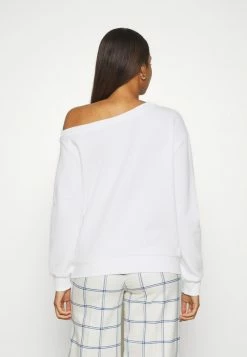 Even&Odd Damen LOOSE OFF SHOULDER SWEATSHIRT - Sweatshirt - White -Even&Odd Verkäufe 956cbb14c65448918ac0d2414bcb3d13