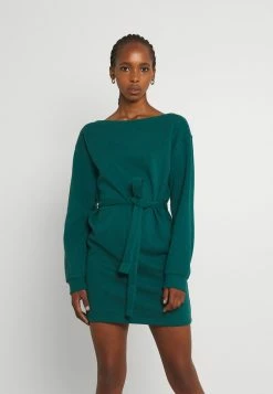 Even&Odd Damen Casual Sweat Mini Belted Dress - Freizeitkleid - Blue