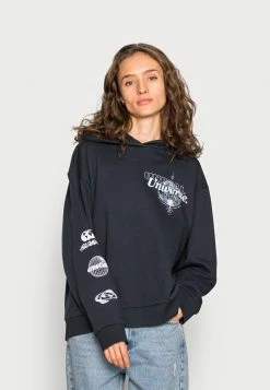 Even&Odd Cosmic Printed Hoodie Oversized - Kapuzenpullover - Dark Grey | Damen
