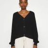 Even&Odd Damen BUTTON THROUGH CARDIGAN - Strickjacke - Black -Even&Odd Verkäufe 99fc8c0639f941868cacf8172969b0f5