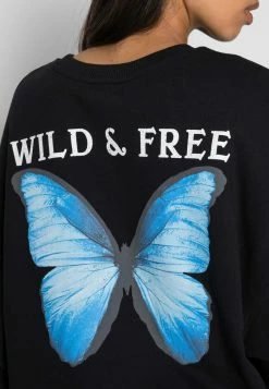 Even&Odd Damen BUTTERFLY BACK PRINT OVERSIZED - Sweatshirt - Black -Even&Odd Verkäufe 9a6547203c82420795a2f9a60e9eaddb
