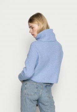 Even&Odd Damen CROPPED LOOSE TURTLENECK - Strickpullover - Light Blue -Even&Odd Verkäufe 9aa34757b20749dbab5e32cc01aca255