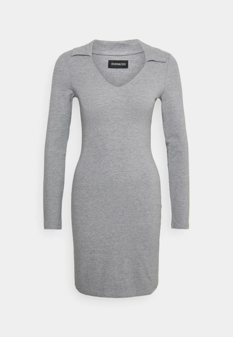Even&Odd Damen Jerseykleid - Mottled Grey 3 Even&Odd Damen Jerseykleid - Mottled Grey