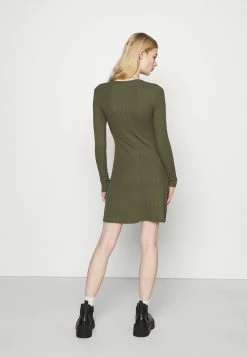 Even&Odd Ribbed Button Through Mini Dress - Strickkleid - Green | Damen -Even&Odd Verkäufe 9d43618e42274282962946bfa82091f7