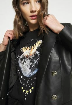 Even&Odd HATTIE MOON AND BUTTERLY TEE - T-Shirt Print - Black | Damen -Even&Odd Verkäufe 9f603111deaa42f8baea2ee2fadb43f0